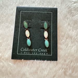 Coldwater Creek Turquoise Opal Drop Earrings